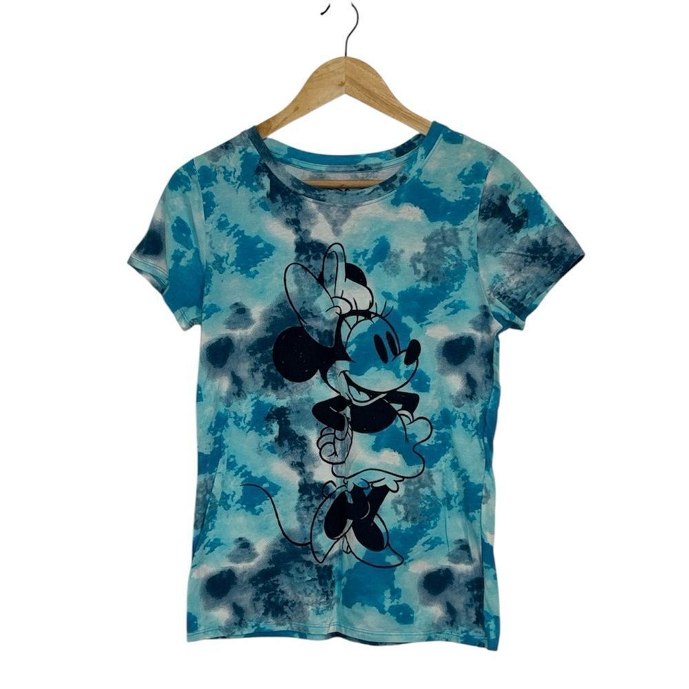 Women’s Blue Tie-Dye Minnie Mouse T-Shirt, XS